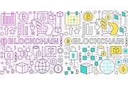 Blockchain finance tech concept