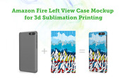 Amazon FirePhone Left 3d Case Mockup
