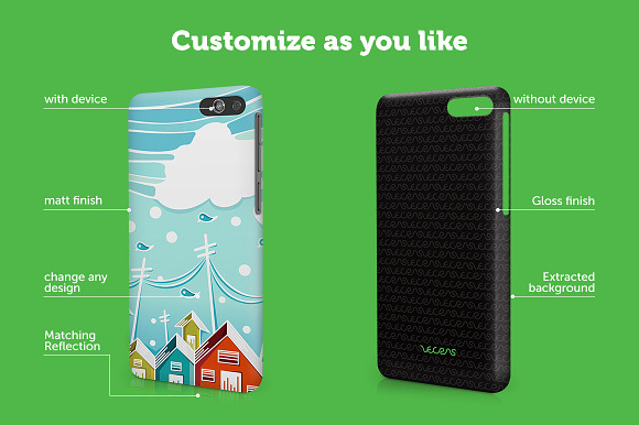 Amazon FirePhone Left 3d Case Mockup in Product Mockups - product preview 1