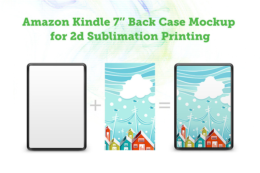 Amazon Kindle 7 Back 2d Case Mockup in Product Mockups - product preview 8