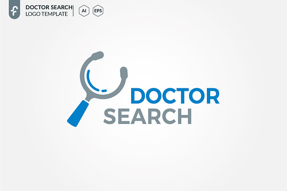 Doctor Search Logo in Logo Templates - product preview 2