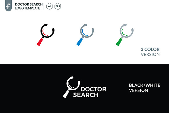 Doctor Search Logo in Logo Templates - product preview 4