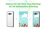 Samsung GalaxyA3 Left 2d case Mockup