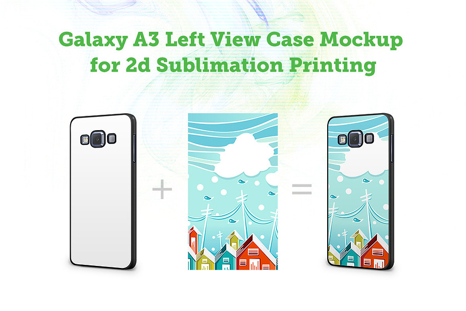 Samsung GalaxyA3 Left 2d case Mockup in Product Mockups - product preview 8