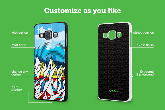 Samsung GalaxyA3 Left 2d case Mockup in Product Mockups - product preview 1