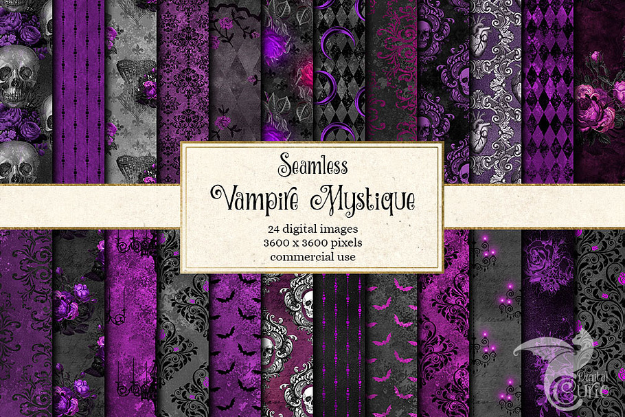 Vampire Mystique Digital Paper in Patterns - product preview 8