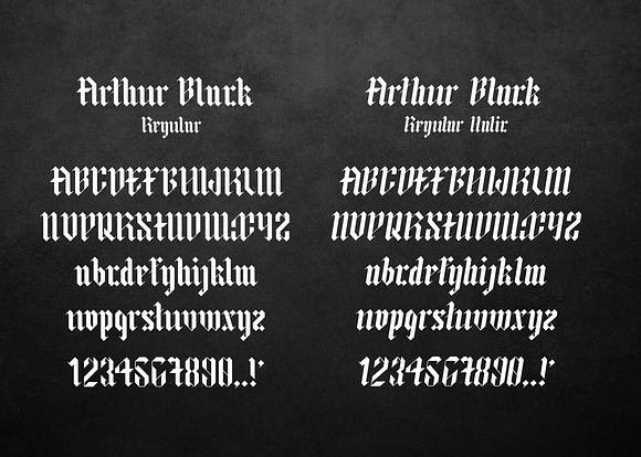 Arthur Black: Modern Black Letter in Blackletter Fonts - product preview 3