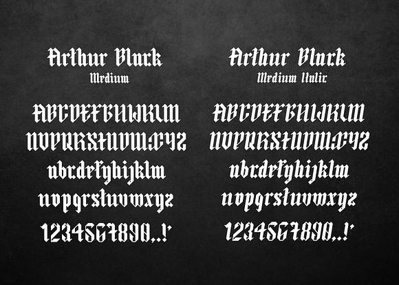 Arthur Black: Modern Black Letter in Blackletter Fonts - product preview 4