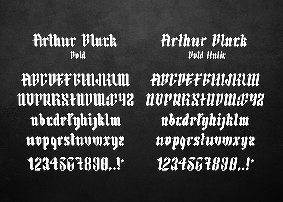 Arthur Black: Modern Black Letter in Blackletter Fonts - product preview 5