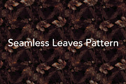 Dark Leaves Seamless Pattern