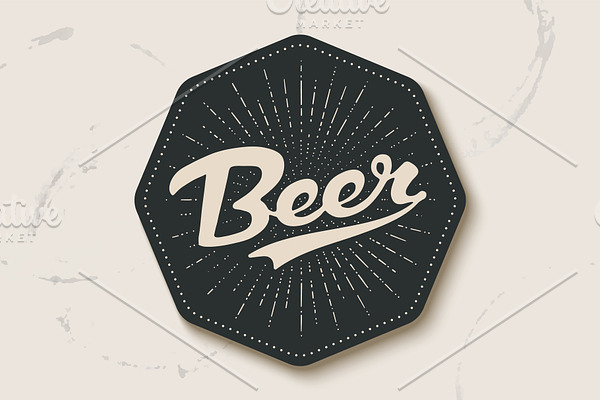 Coaster for beer with hand drawn