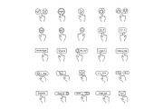 App buttons linear icons set