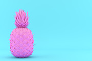 Painted Pink and Blue Pinapple