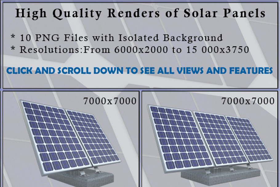 Solar Panels 10 Isolated Images in Objects - product preview 8