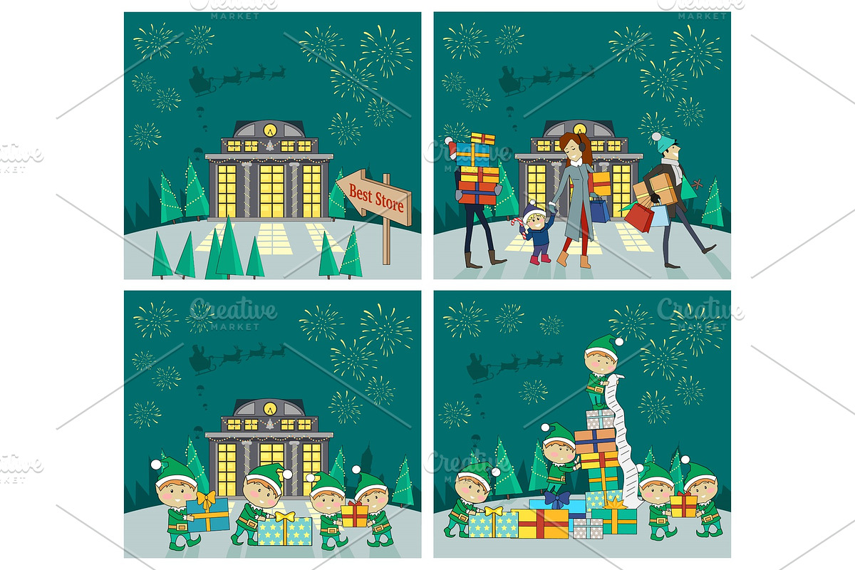 Set of Christmas Celebrating Vector in Objects - product preview 8