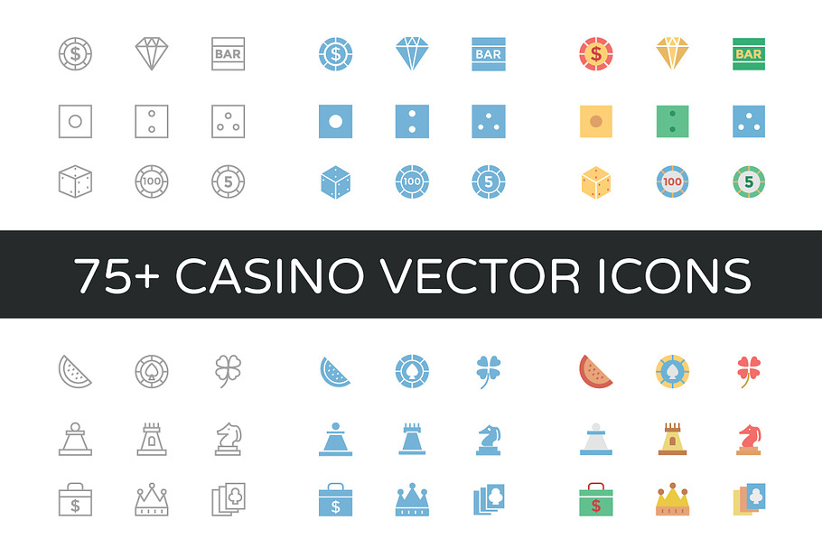 75+ Casino Vector Icons in Graphics - product preview 8