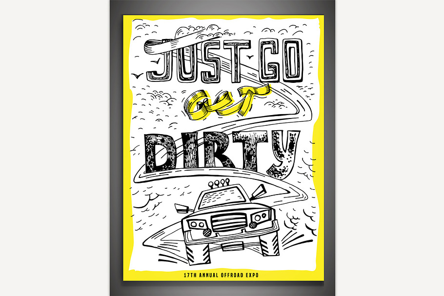 Hand drawn offroad lettering in Illustrations - product preview 8
