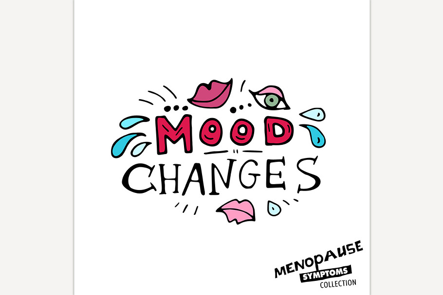 Menopause Symptoms Doodles in Icons - product preview 8