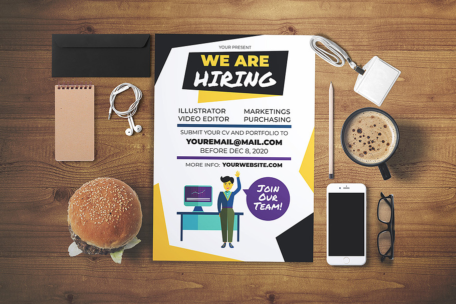 Job Vacancy Flyer in Flyer Templates - product preview 8