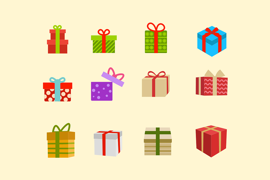 12 Christmas Present Icons in Icons - product preview 8