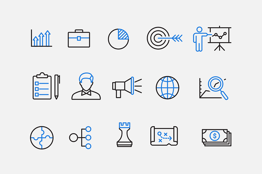 15 Business Strategy Icons in Icons - product preview 8