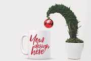Christmas styled stock mug mock up