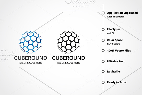 Cube Round Logo in Logo Templates - product preview 4