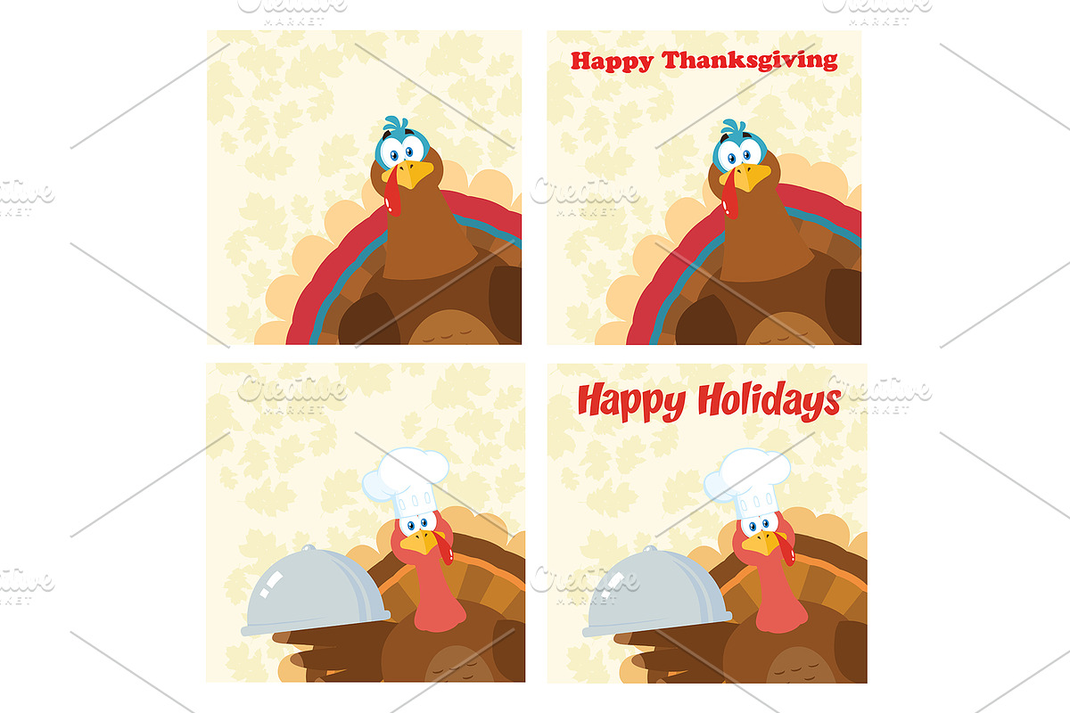 Happy Turkey Bird Collection - 1 in Illustrations - product preview 8