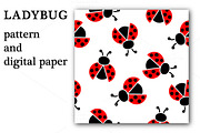 Ladybug - pattern and digital paper