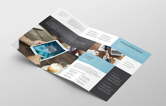 Financial Trifold Brochure Template in Flyer Templates - product preview 1