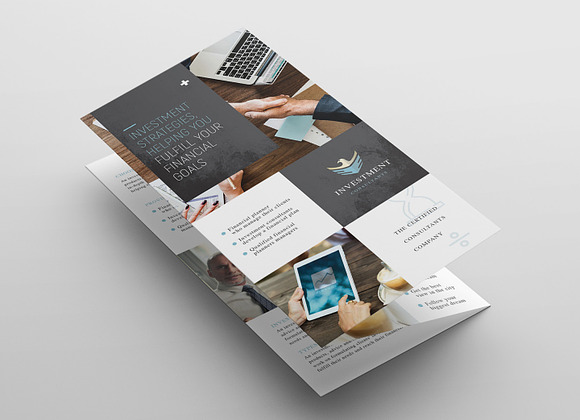 Financial Trifold Brochure Template in Flyer Templates - product preview 2