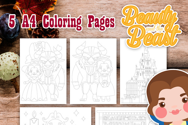 Beauty And The Beast Coloring Pages