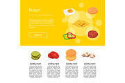 Isometric burger ingredients web