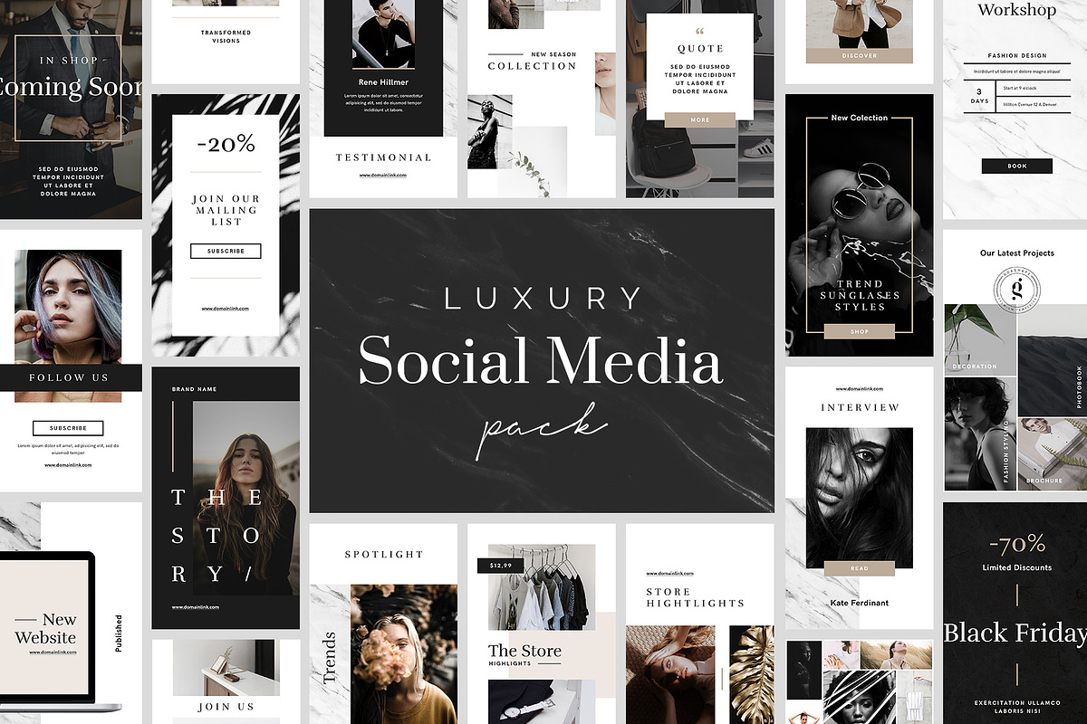 Luxury Social Media Pack in Instagram Templates - product preview 8