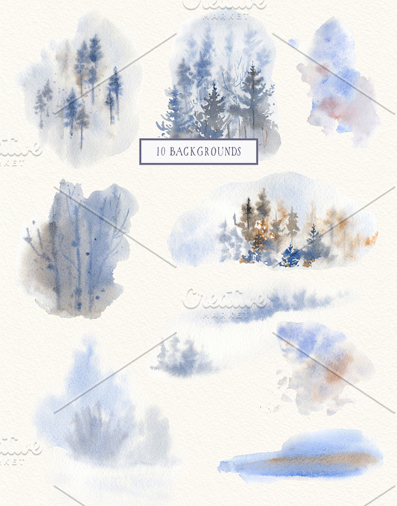 ONCE IN THE FOREST Winter set in Illustrations - product preview 3