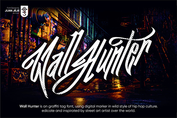Wall Hunters | Graffiti Tag Fonts UP in Graffiti Fonts - product preview 2