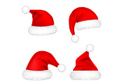 Christmas Santa Claus Hats With Fur