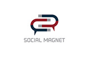 Logo social magnet concept