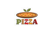 Logo for pizza with leaves