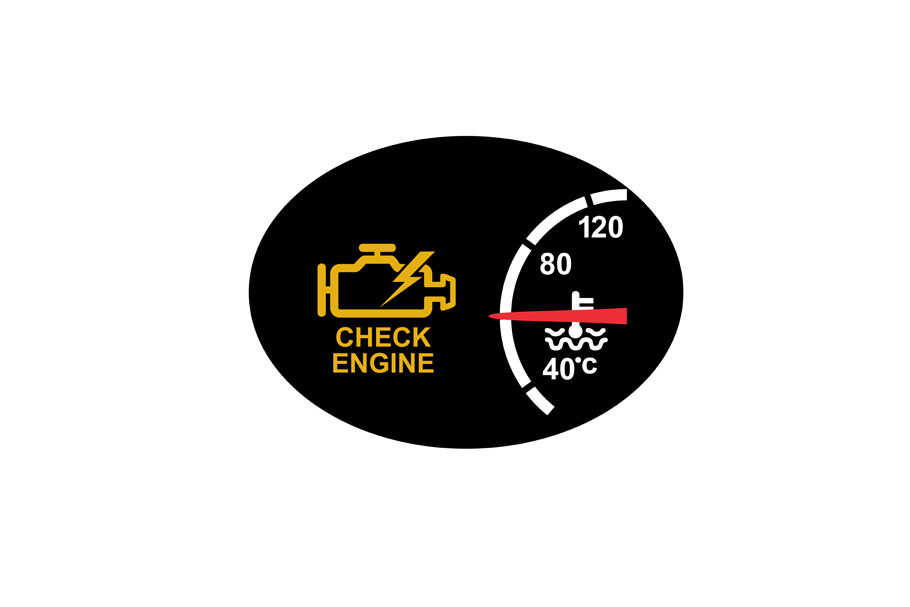Check Engine Warning Symbol Icon