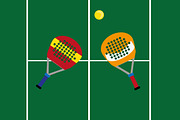 Logo  racket and a tennis ball.