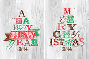 Merry Christmas lettering collection