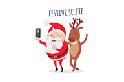 Santa Makes Festive Selfie with