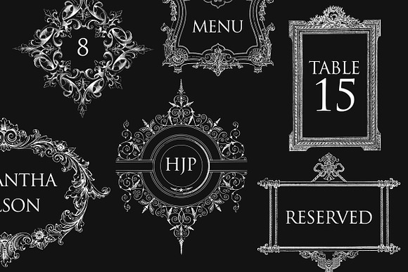 Ornate Set of Vector Antique Frames in Graphics - product preview 2