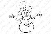 Snowman Christmas Cartoon Character