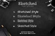 Sketched Text Styles Chalkboard Efx