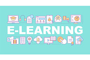 E-learning word concepts banner