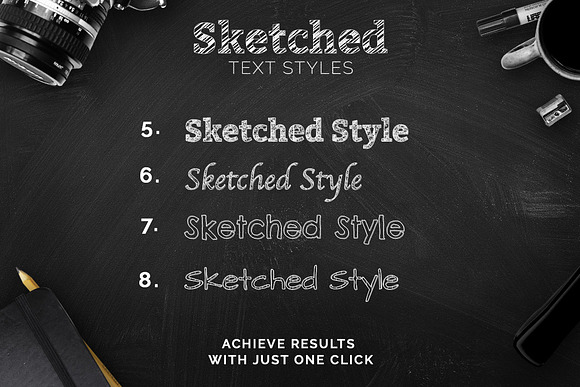 Sketched Text Styles Chalkboard Efx in Photoshop Layer Styles - product preview 1