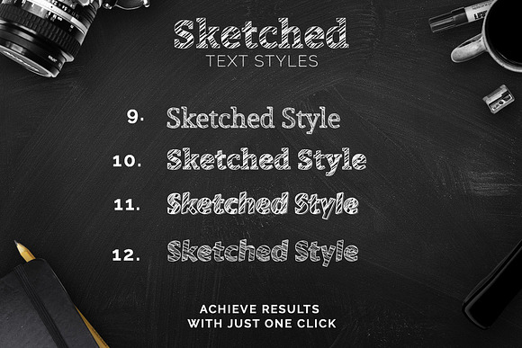 Sketched Text Styles Chalkboard Efx in Photoshop Layer Styles - product preview 2