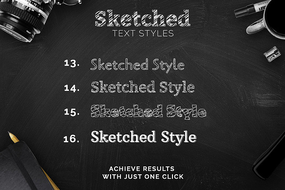 Sketched Text Styles Chalkboard Efx in Photoshop Layer Styles - product preview 3